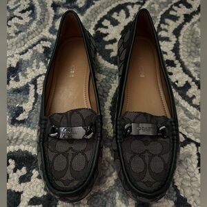 Coach Monogram Black Flats